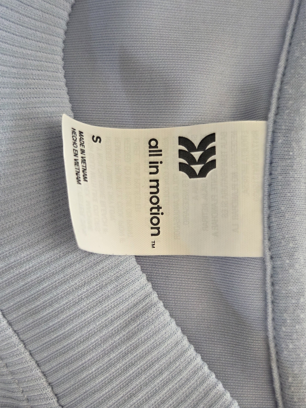 all in motion Light Blue Ribbed Crewneck Sweatshirt - Picture 3 of 3